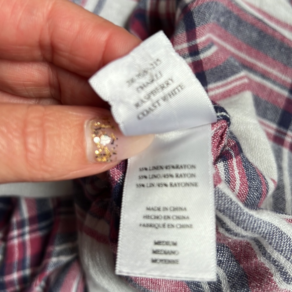 Rails Charli Plaid Button-Up Shirt - Raspberry Co… - image 4